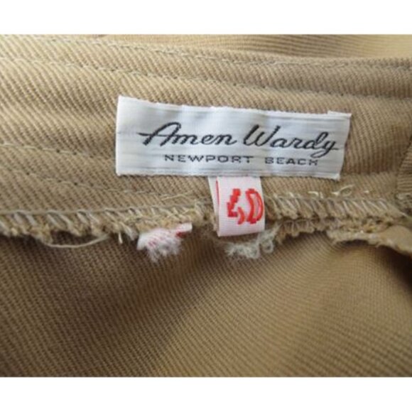 Amen Wardy NWT Women's Camel Straight Leg Pants, Size 40 (4) - Picture 7 of 8